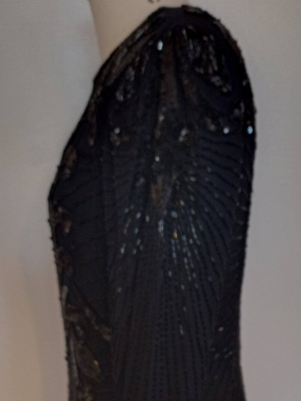 Vintage 1980s Stenay Silk Beaded Dress | NWT | Art Deco Dynasty Glam - Picture 7 of 17